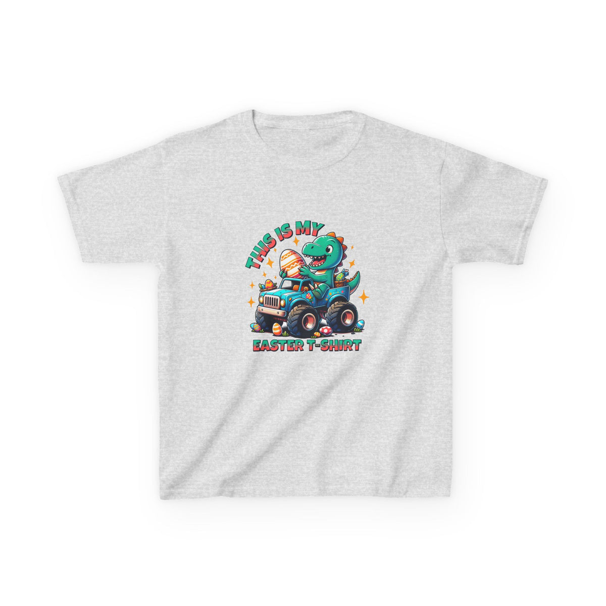 Kids Easter T-Shirt - "This Is My Easter T-Shirt" with Fun Dinosaur Graphic