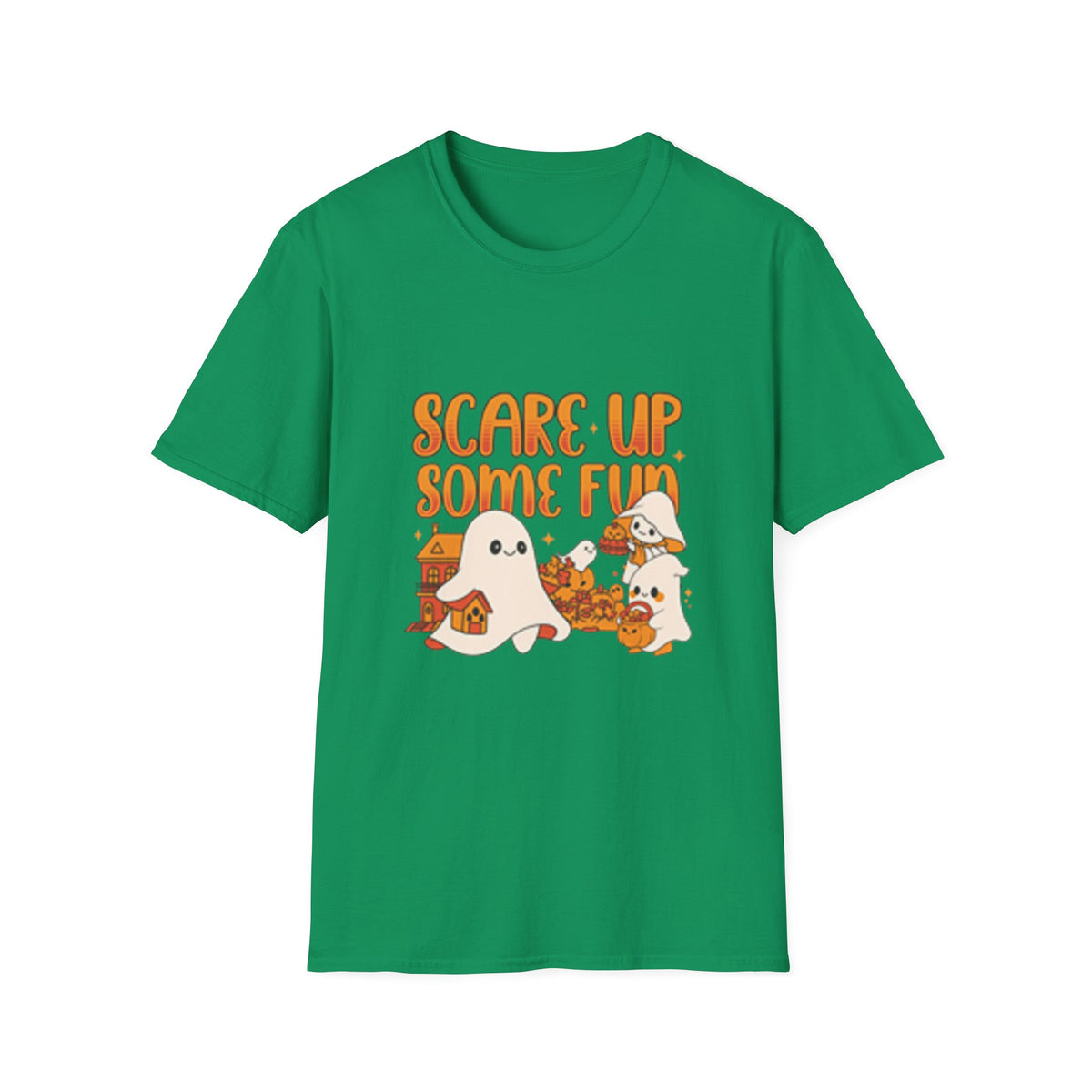 Happy Halloween Ghosts Unisex T-Shirt, Scare Up Some Fun Tee, Spooky T-Shirt, Cute Halloween Shirt, Fall Outfit, Trick or Treat Top