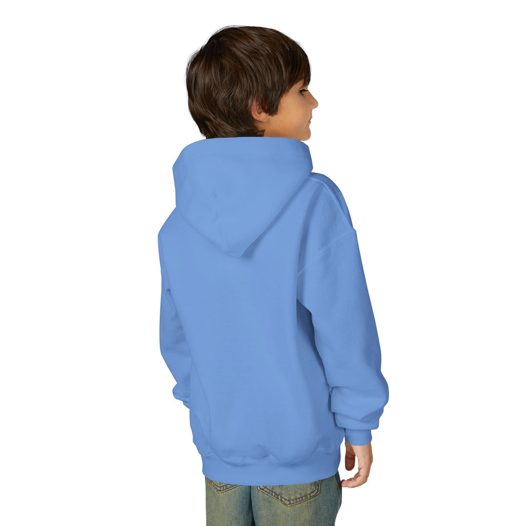 Youth Hoodie — "Overthinking Solves Nothing" Retro Bubble Letter Pullover