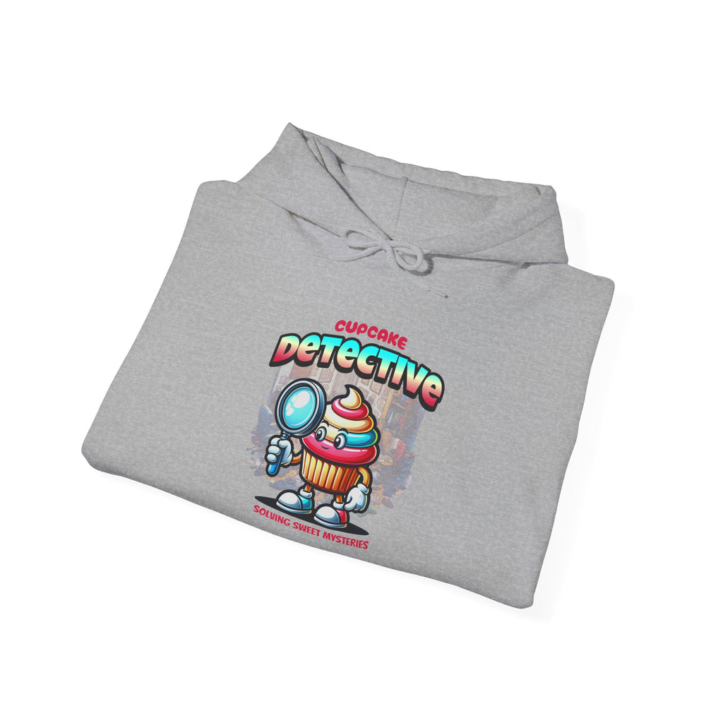 Detective Cupcake Hoodie — Cute Detective Dessert Graphic Sweatshirt