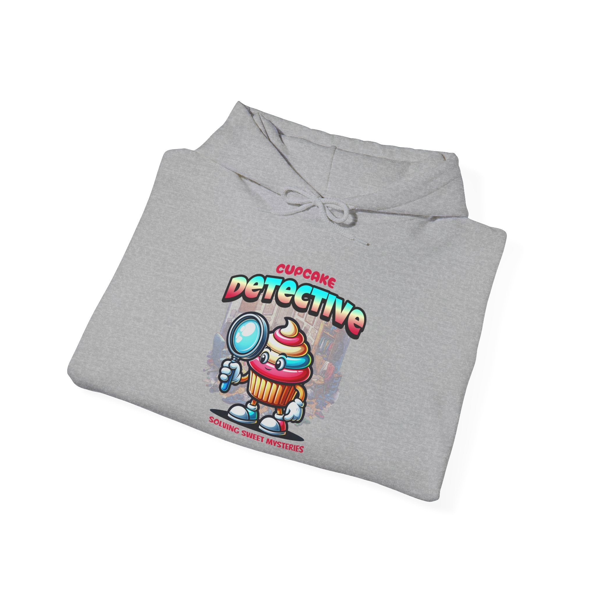Detective Cupcake Hoodie — Cute Detective Dessert Graphic Sweatshirt