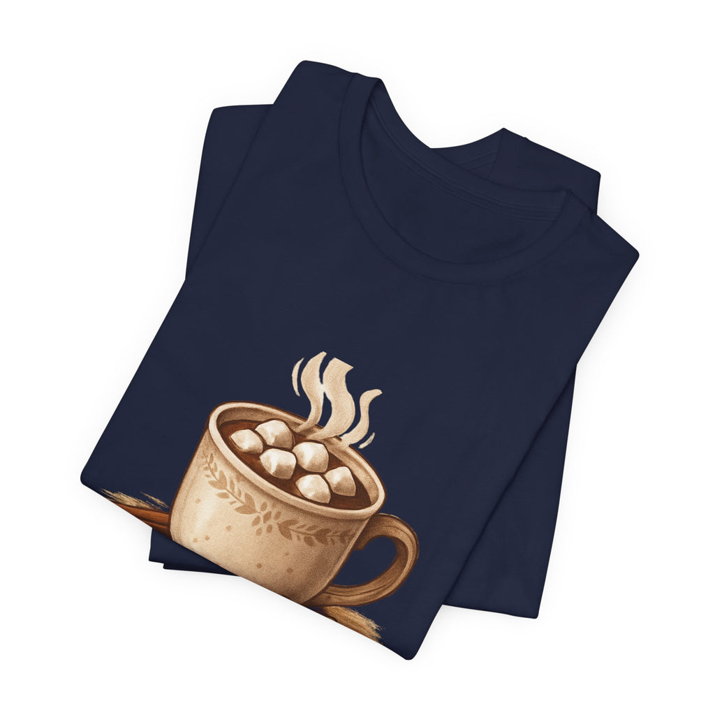 Coffee Tee — "Enjoy the Sweet Moments" Hot Cocoa Graphic Shirt