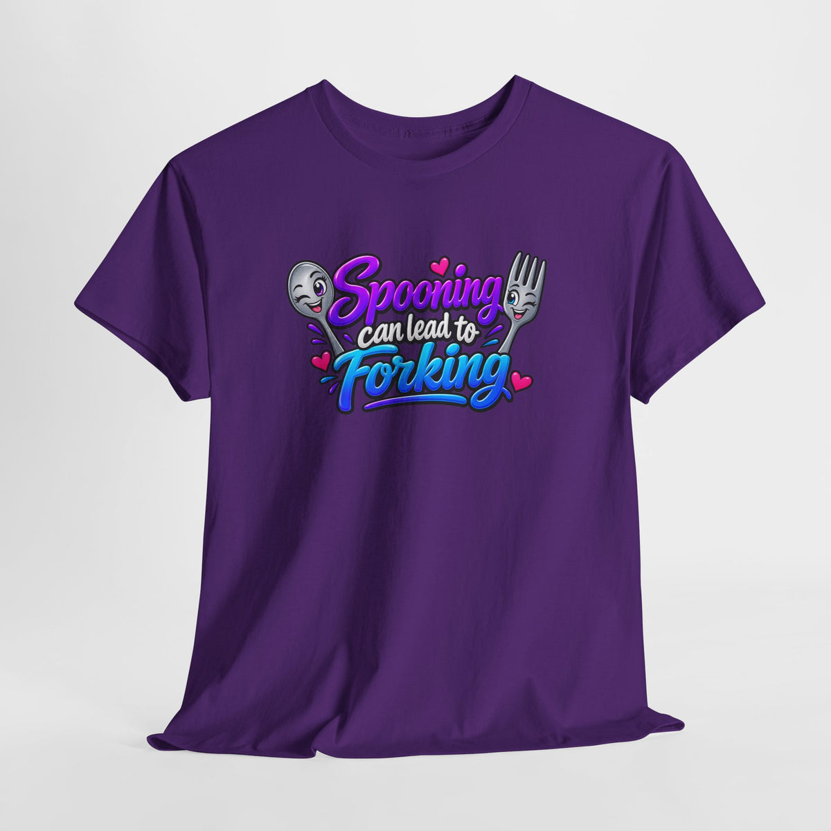 Spooning Can Lead to Forking T-Shirt – Funny Couple Kitchen Tee