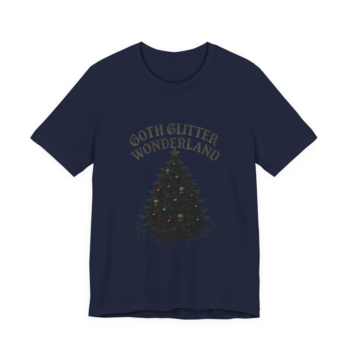 Goth Glitter Wonderland Tee – Gothic Christmas Tree Holiday T-Shirt