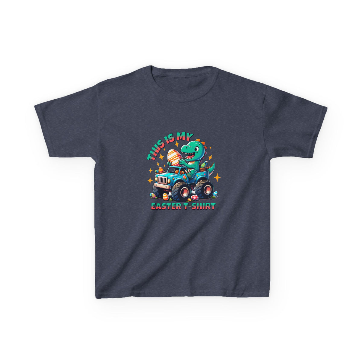 Kids Easter T-Shirt - "This Is My Easter T-Shirt" with Fun Dinosaur Graphic