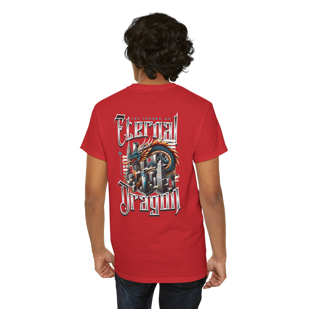 Fierce Dragon Graphic Tee, Unisex Cotton T-Shirt, Casual Streetwear, Fantasy Theme, Gift for Dragon Lovers