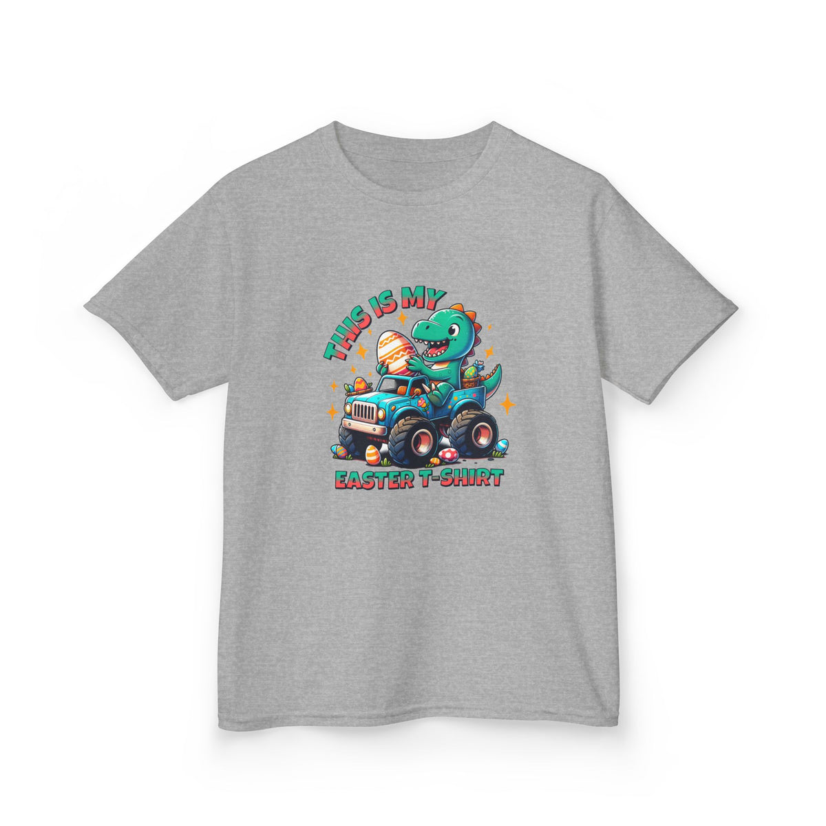 Kids Easter T-Shirt - "This Is My Easter T-Shirt" with Fun Dinosaur Graphic