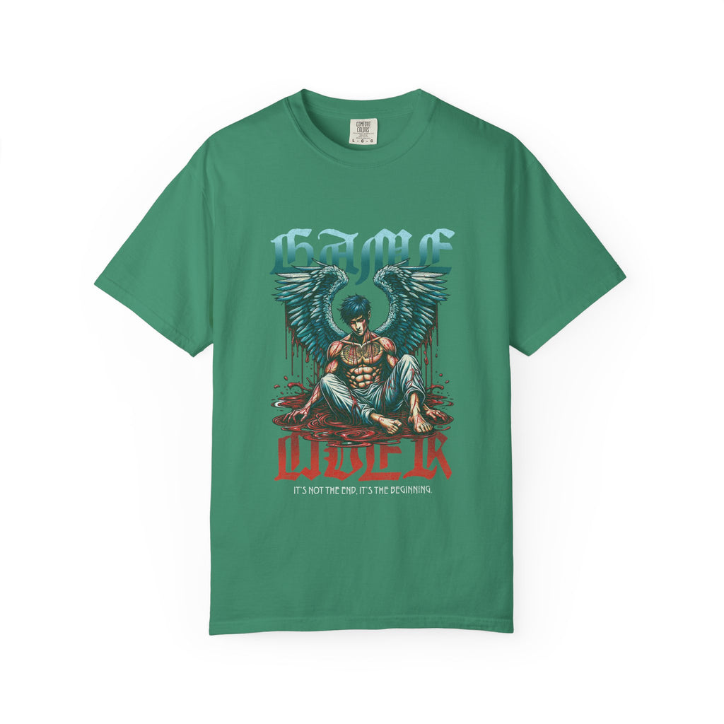 Fallen Angel Graphic T-Shirt — 'Higher Under' Gothic Vintage Band Tee