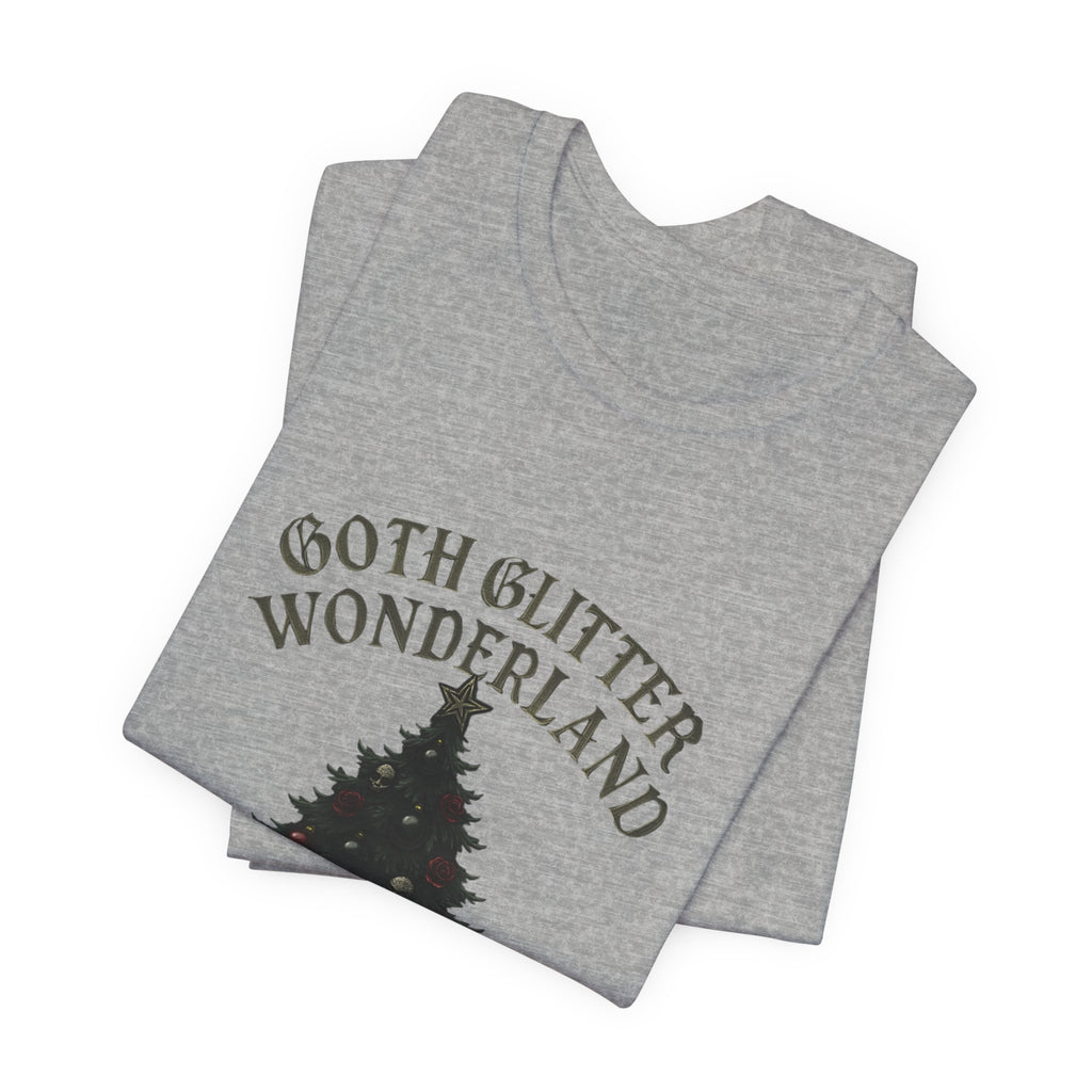 Goth Glitter Wonderland Tee – Gothic Christmas Tree Holiday T-Shirt