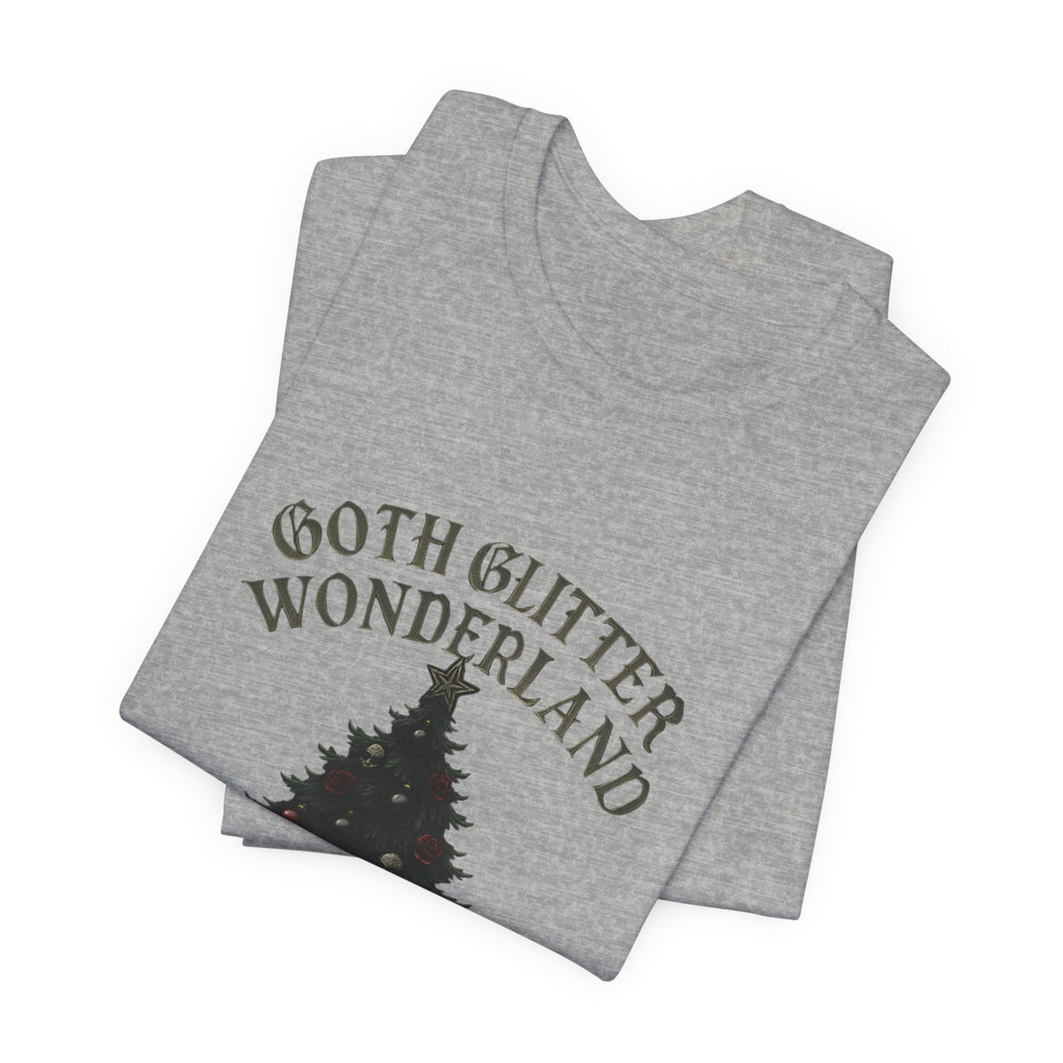 Goth Glitter Wonderland Tee – Gothic Christmas Tree Holiday T-Shirt
