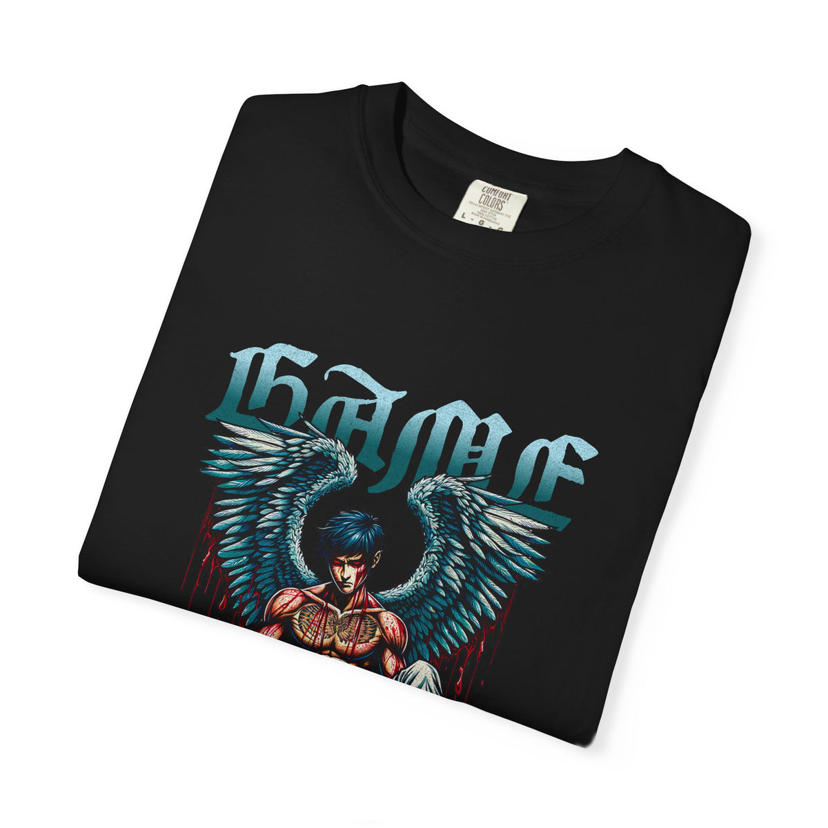 Fallen Angel Graphic T-Shirt — 'Blood & Water' Gothic Skate Tee