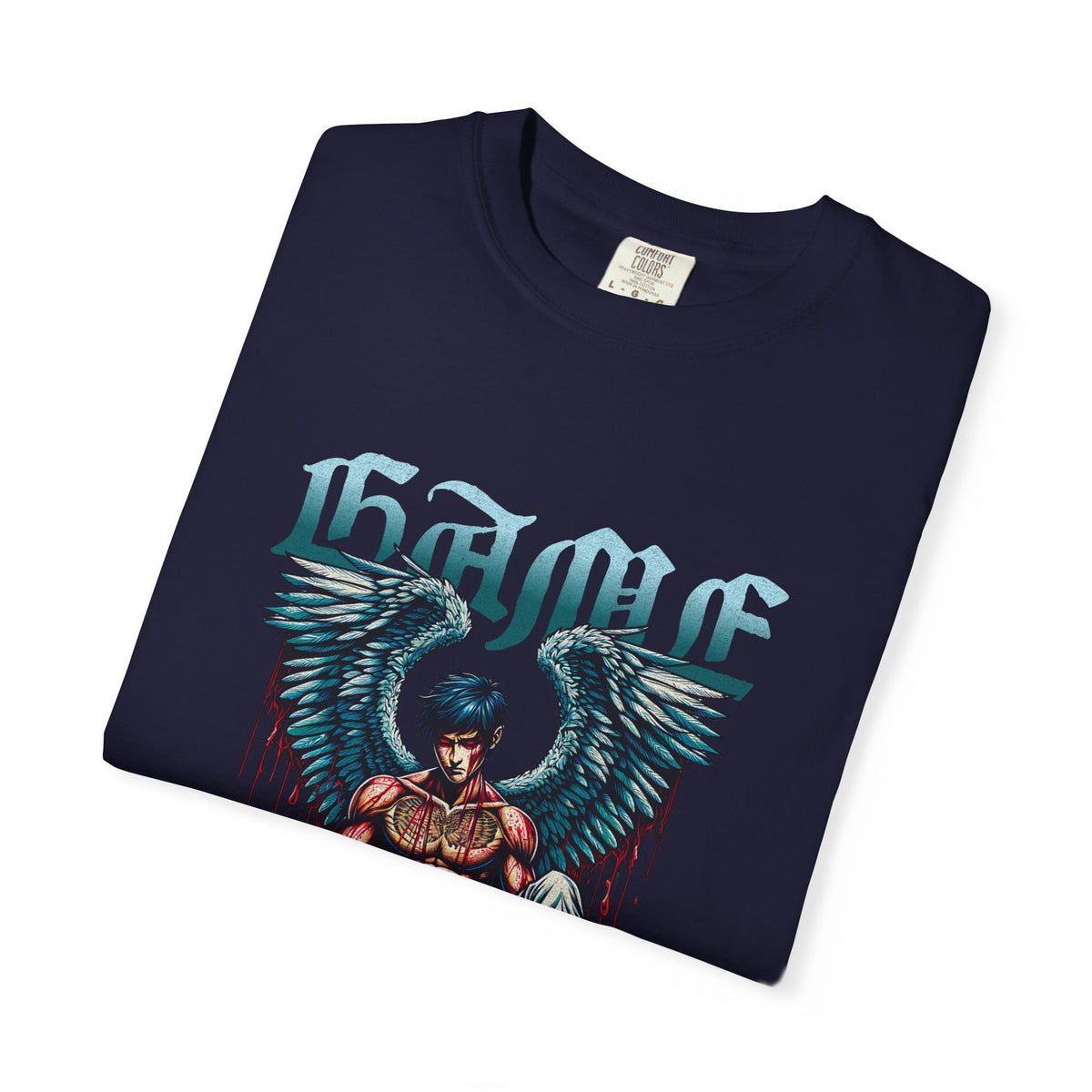 Fallen Angel Graphic T-Shirt — 'Blood & Water' Gothic Skate Tee