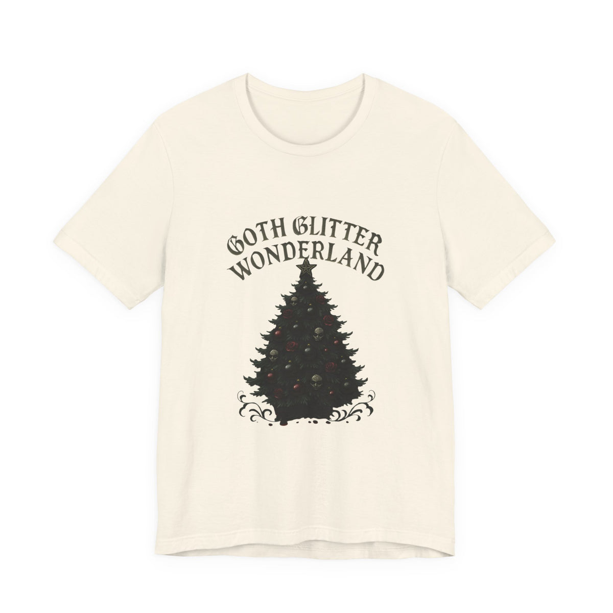 Goth Glitter Wonderland Tee – Gothic Christmas Tree Holiday T-Shirt