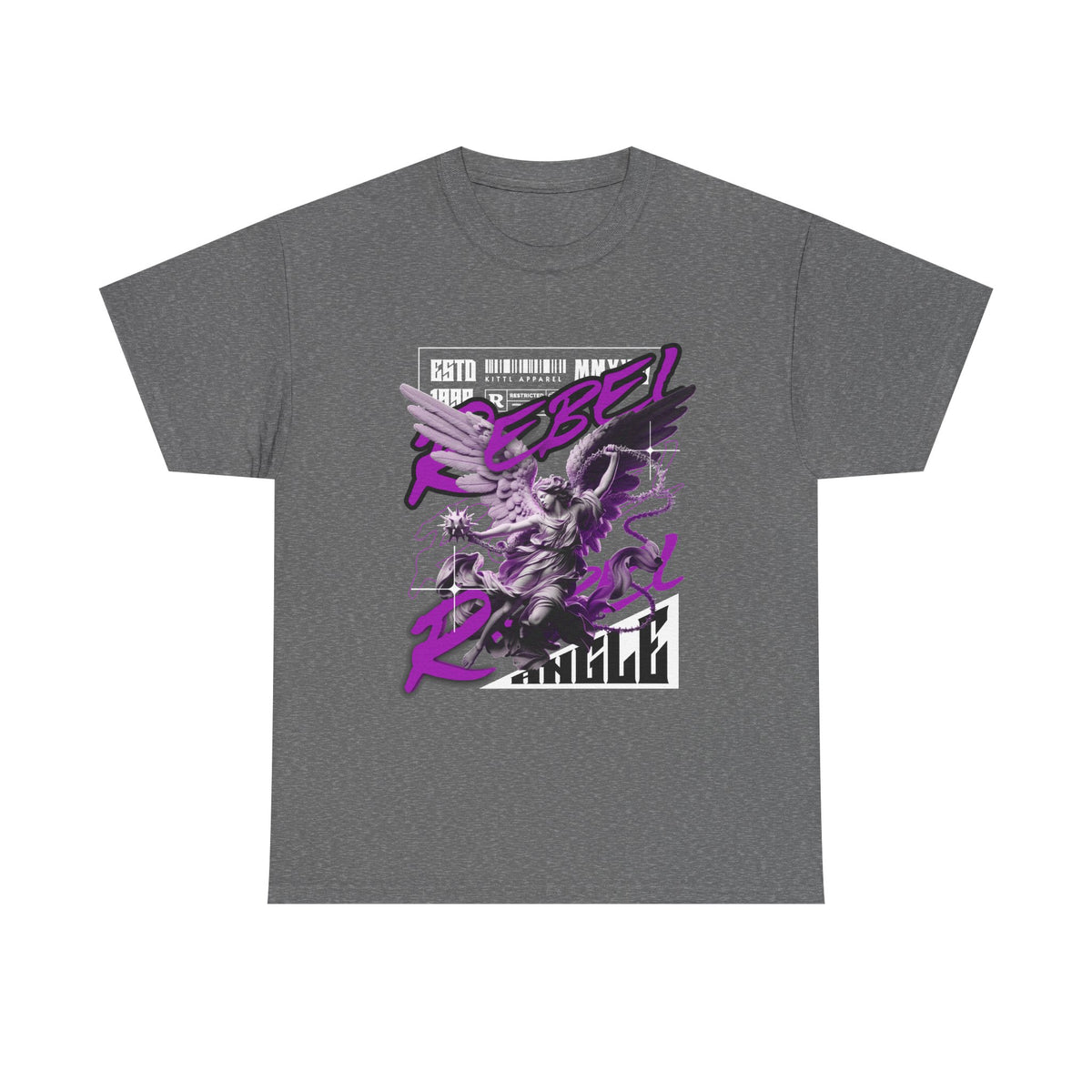 Rebel Spirit Graphic Tee: Unisex Heavy Cotton T-Shirt, Trendy Casual Wear, Gift for Rebels, Music Festival Outfit, Streetwear Style