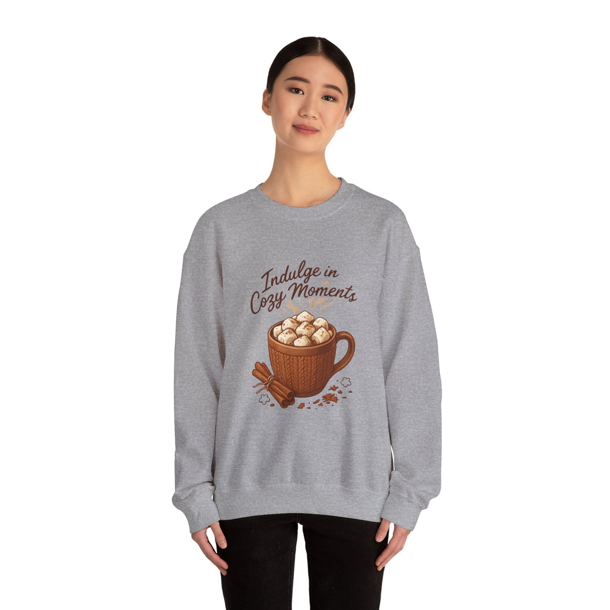 Cozy Moments Sweatshirt — Hot Cocoa Mug Crewneck