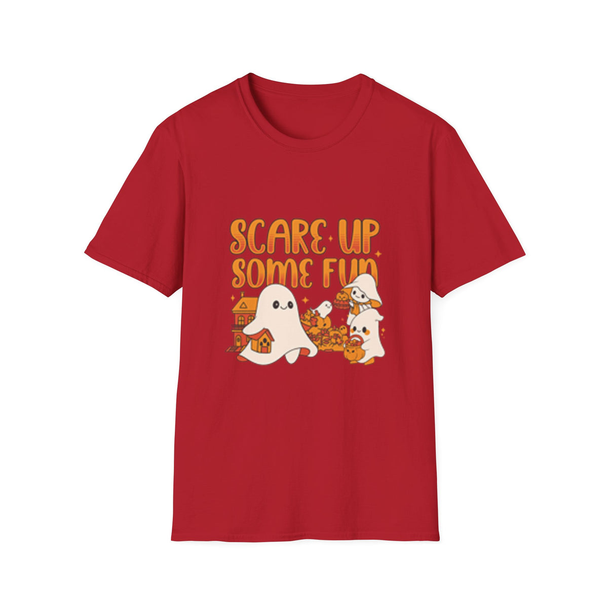 Happy Halloween Ghosts Unisex T-Shirt, Scare Up Some Fun Tee, Spooky T-Shirt, Cute Halloween Shirt, Fall Outfit, Trick or Treat Top