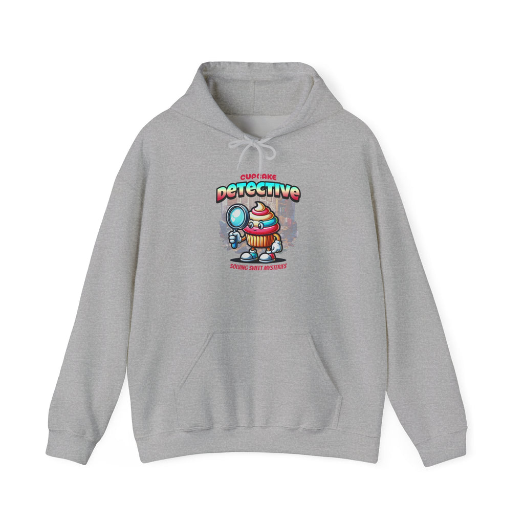 Detective Cupcake Hoodie — Cute Detective Dessert Graphic Sweatshirt