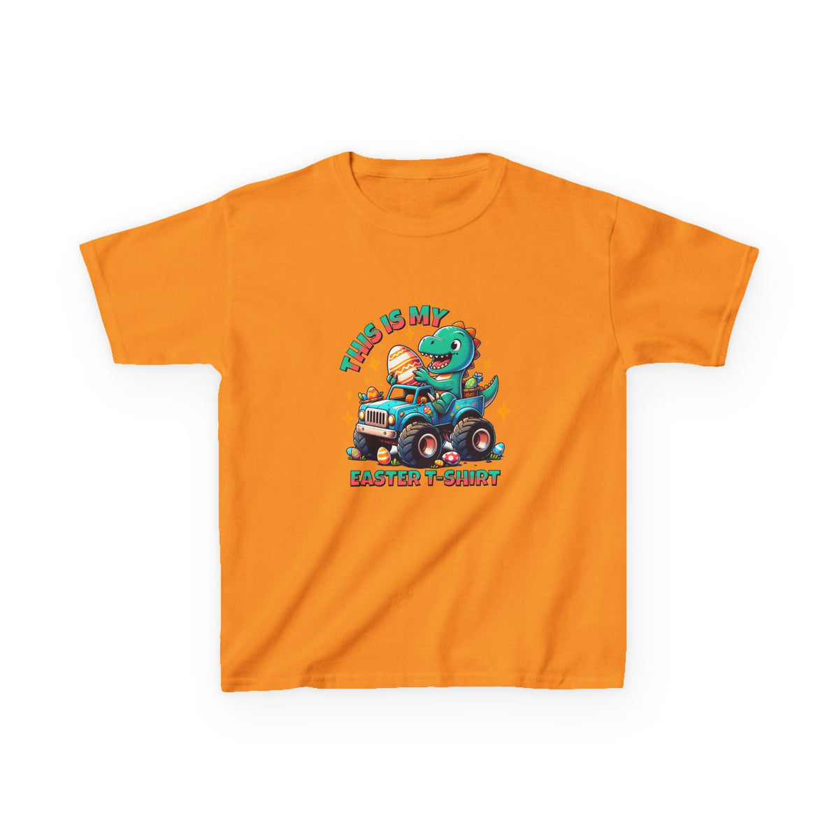 Kids Easter T-Shirt - "This Is My Easter T-Shirt" with Fun Dinosaur Graphic