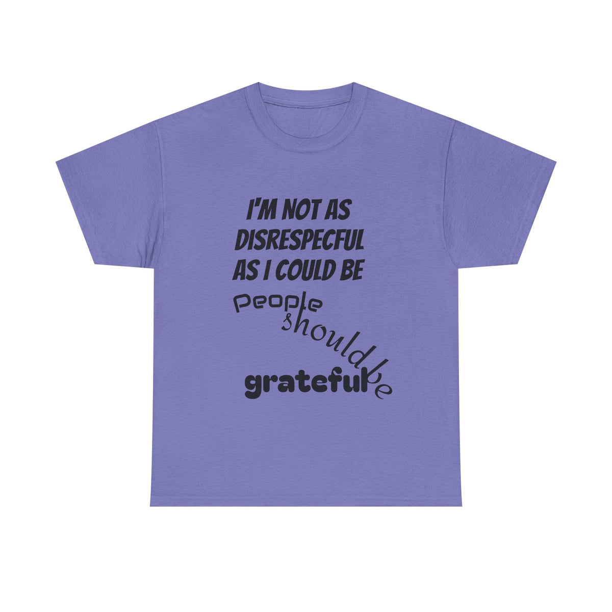 Gratitude Humor Tee, Funny Graphic Shirt, Gift for Friends, Casual Wear, Unisex Tee, Birthday Gift, Quirky T-Shirt