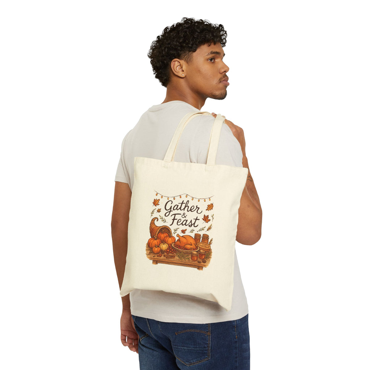 Gather & Feast Thanksgiving Tote Bag