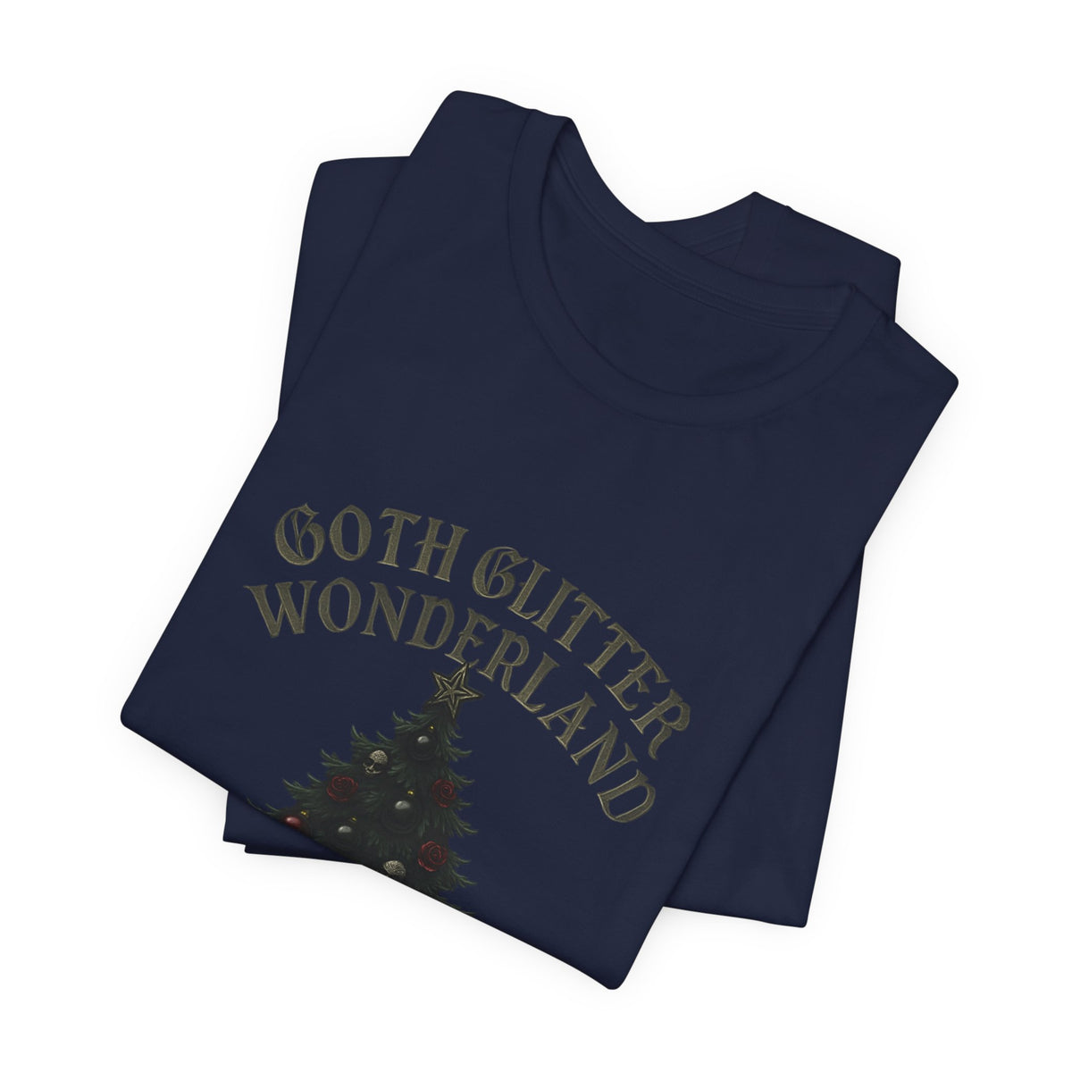 Goth Glitter Wonderland Tee – Gothic Christmas Tree Holiday T-Shirt