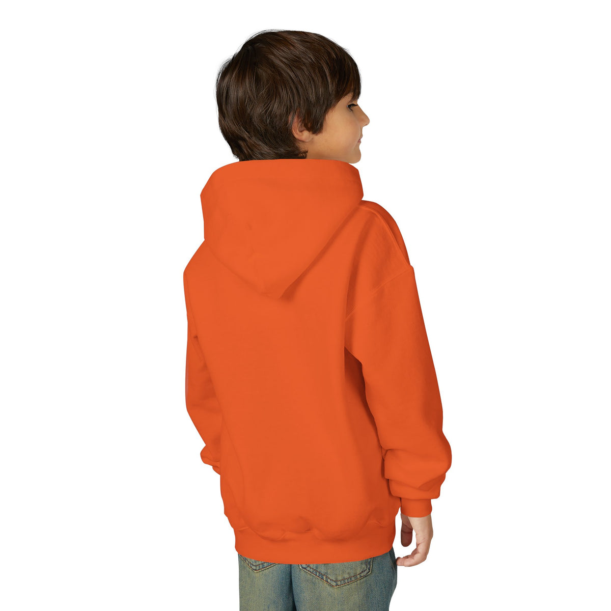 Youth Hoodie — "Overthinking Solves Nothing" Retro Bubble Letter Pullover