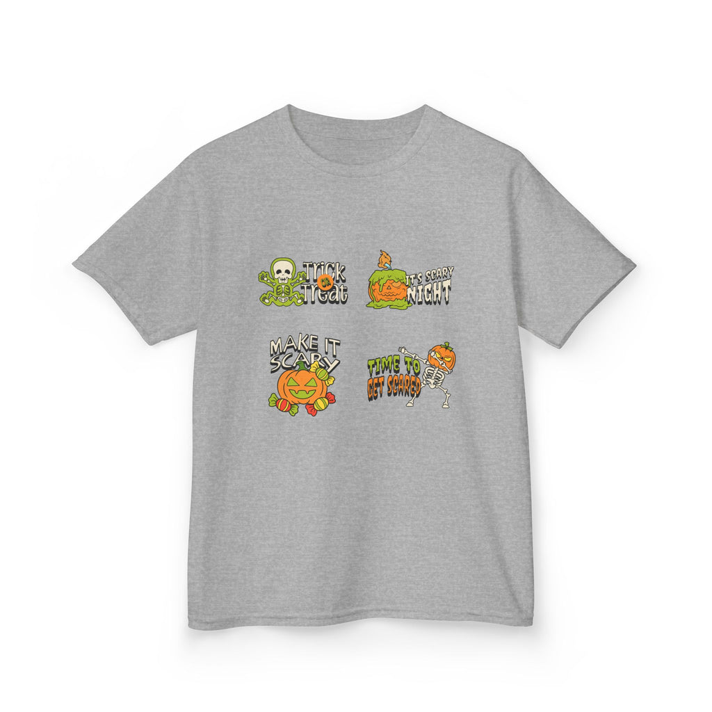 Kids Halloween Themed Tee, Fun Graphic Tee for Kids, Scary and Cute Halloween Shirt, Halloween Party Tee, Trick or Treat Shirt