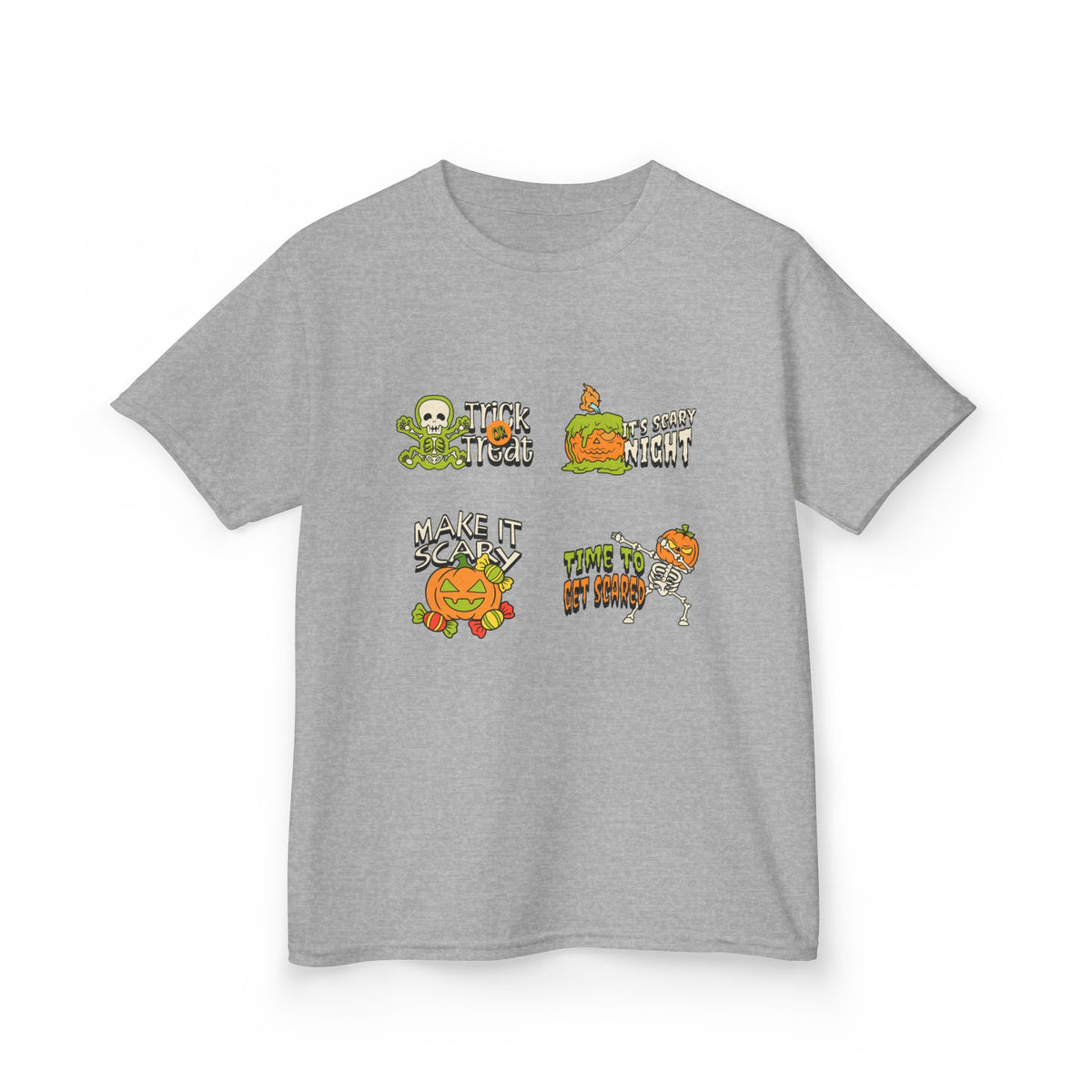Kids Halloween Themed Tee, Fun Graphic Tee for Kids, Scary and Cute Halloween Shirt, Halloween Party Tee, Trick or Treat Shirt