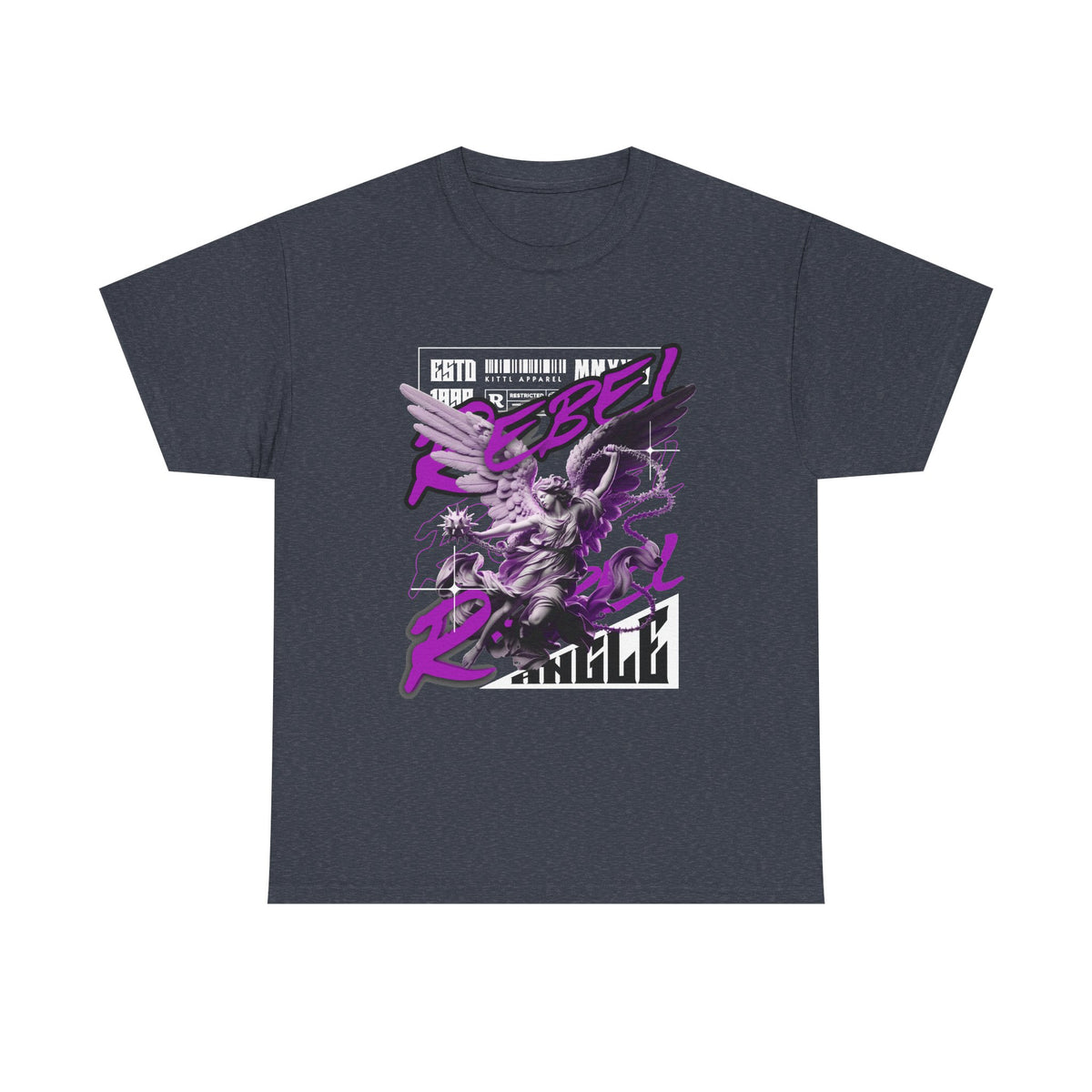 Rebel Spirit Graphic Tee: Unisex Heavy Cotton T-Shirt, Trendy Casual Wear, Gift for Rebels, Music Festival Outfit, Streetwear Style