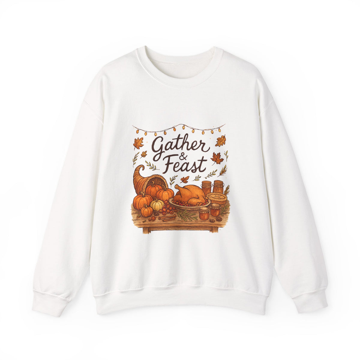 Gather & Feast Thanksgiving Fall Crewneck Sweatshirt