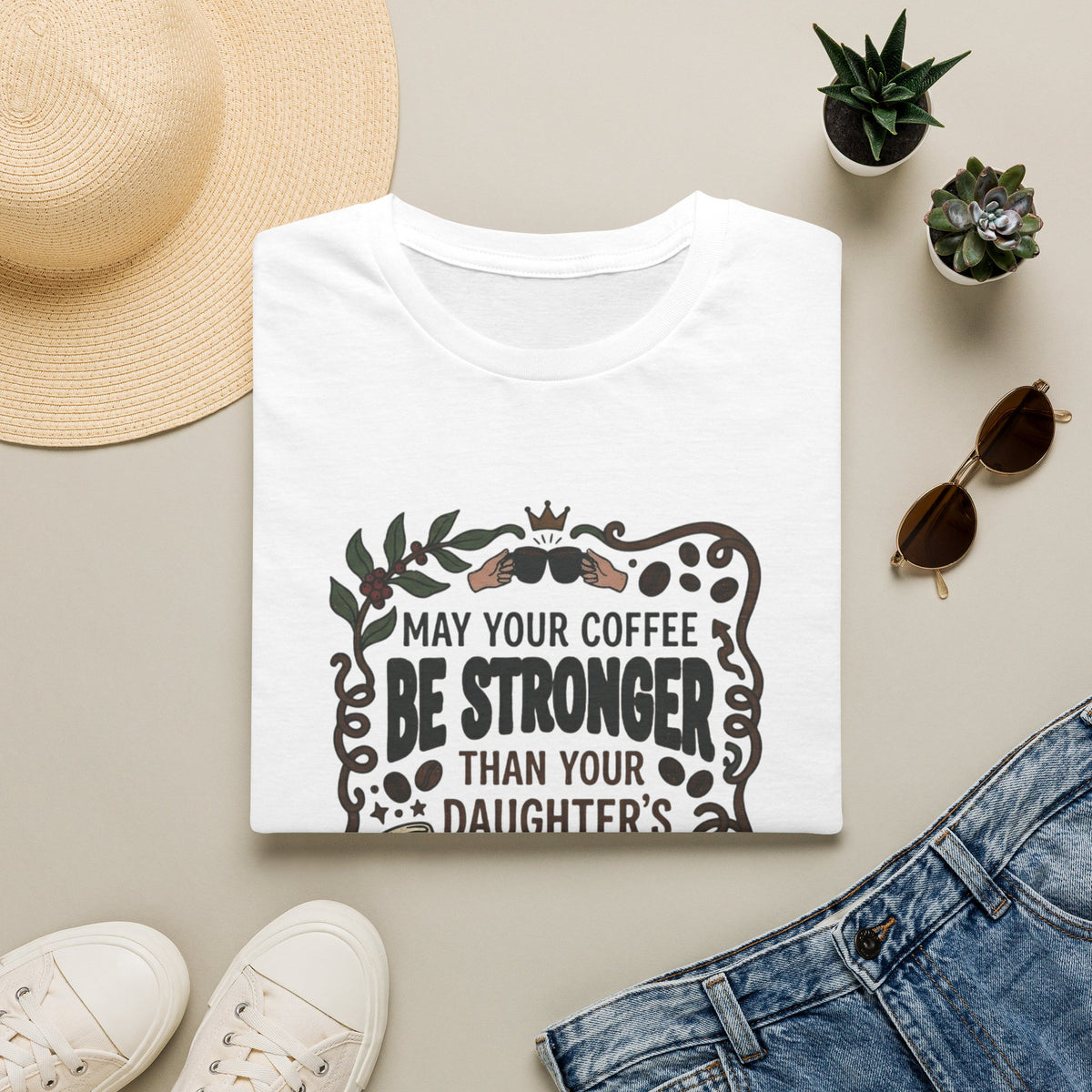 May Your Coffee Be Stronger Than Your Daughter’s Attitude T-Shirt