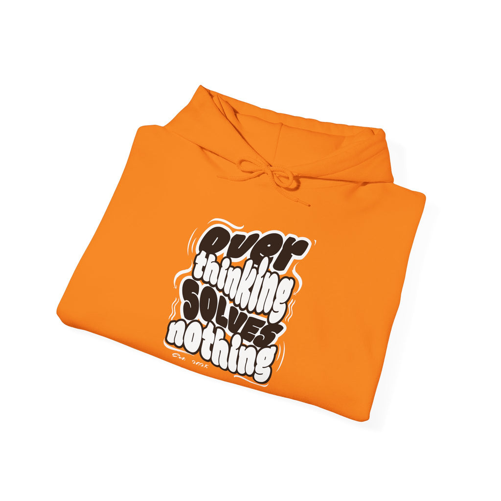 Overthinking Solving Nothing Retro Bubble Text Pullover Hoodie