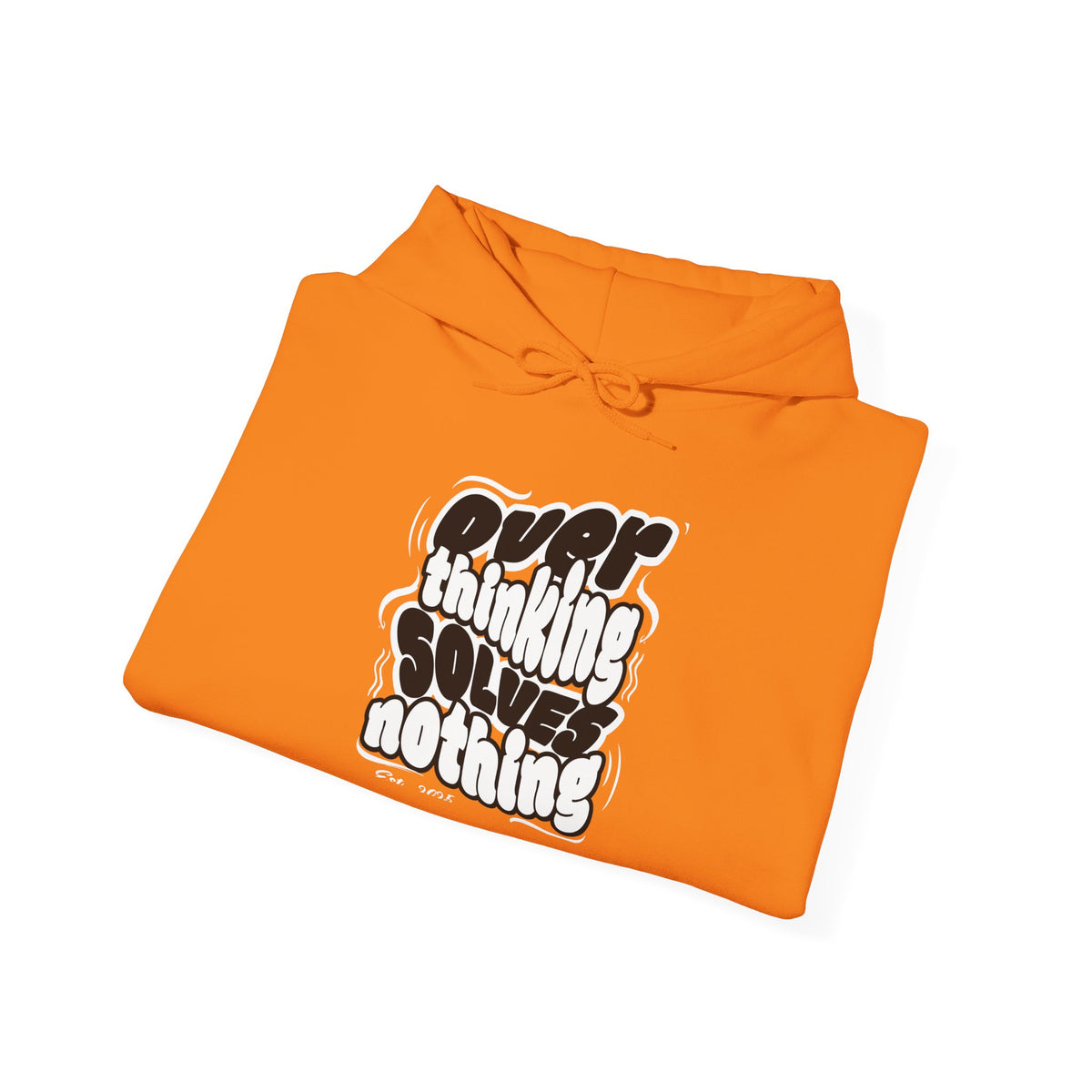 Overthinking Solving Nothing Retro Bubble Text Pullover Hoodie