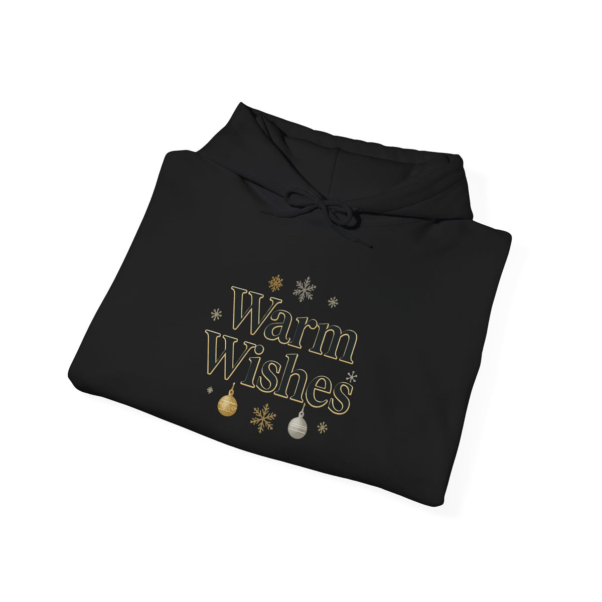 Warm Wishes Hoodie — Cozy Holiday Holiday Season Pullover with Festive Ornaments