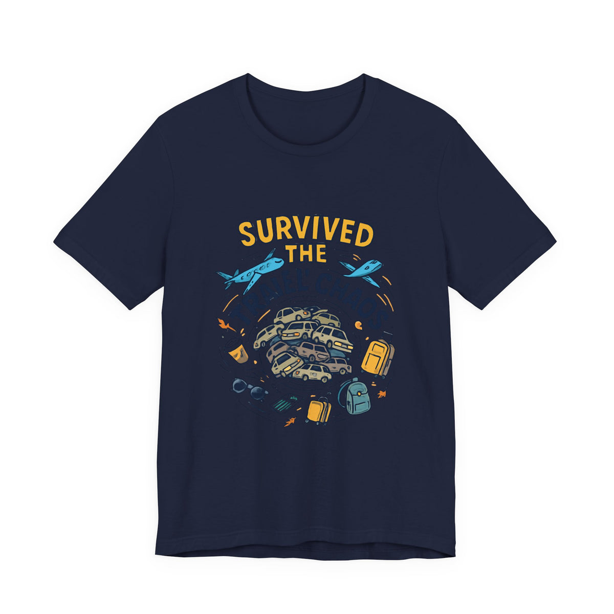 Survived the Travel Chaos T-Shirt — Funny Vacation & Travel Lover Tee