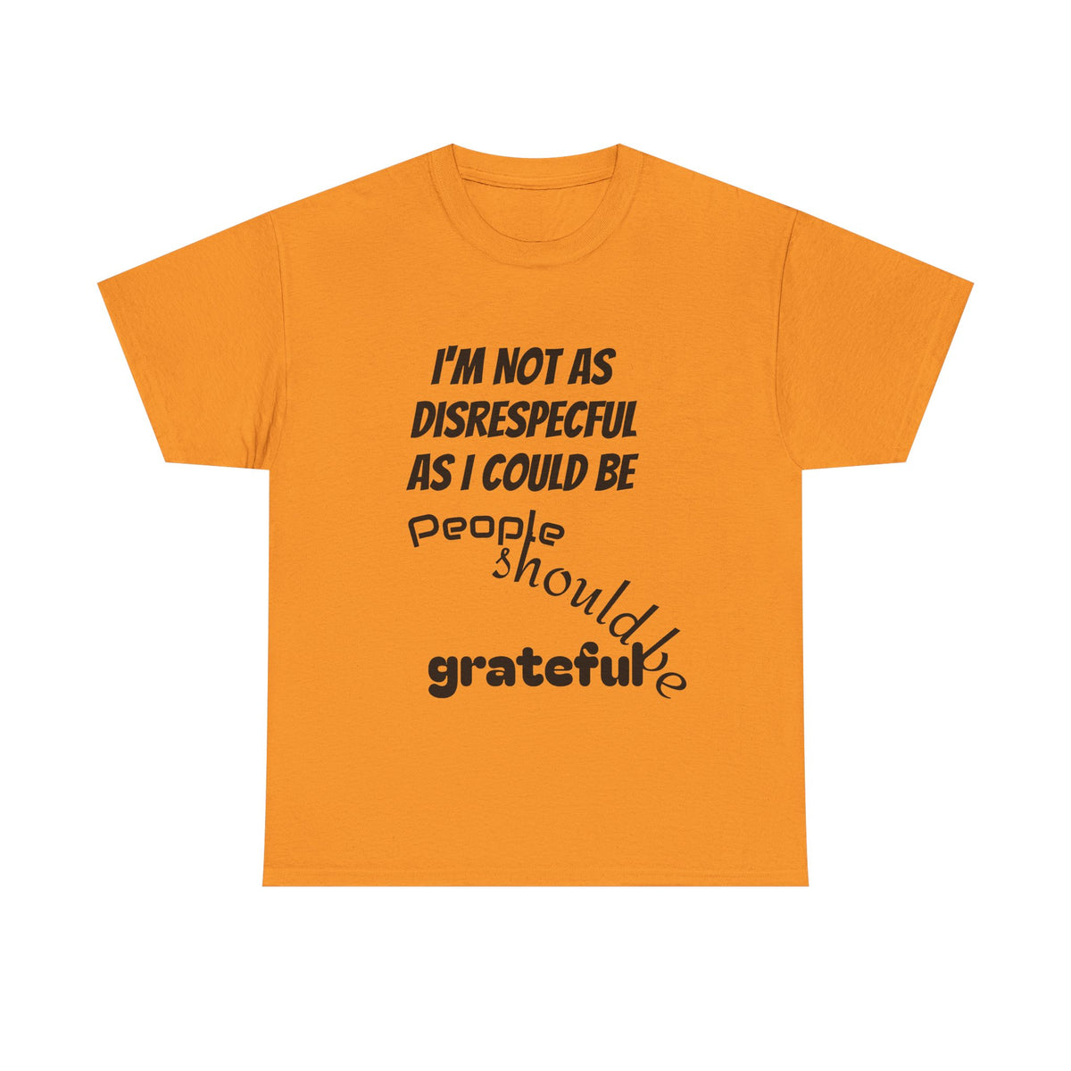 Gratitude Humor Tee, Funny Graphic Shirt, Gift for Friends, Casual Wear, Unisex Tee, Birthday Gift, Quirky T-Shirt