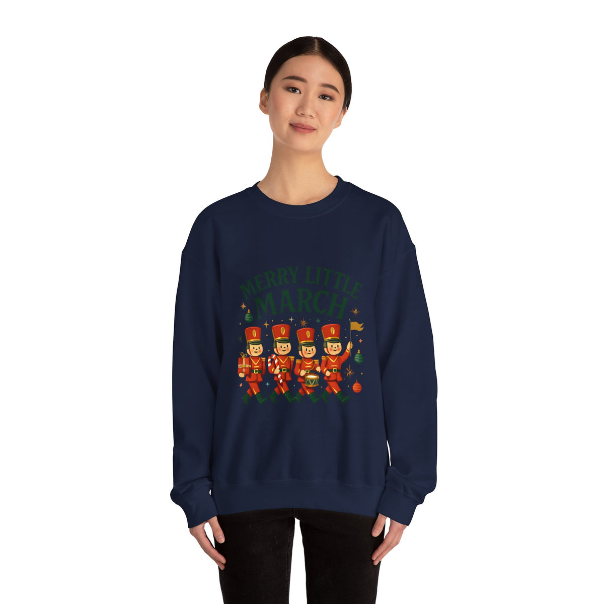 Merry Little March Sweatshirt — Nutcracker Marching Band Holiday Crewneck