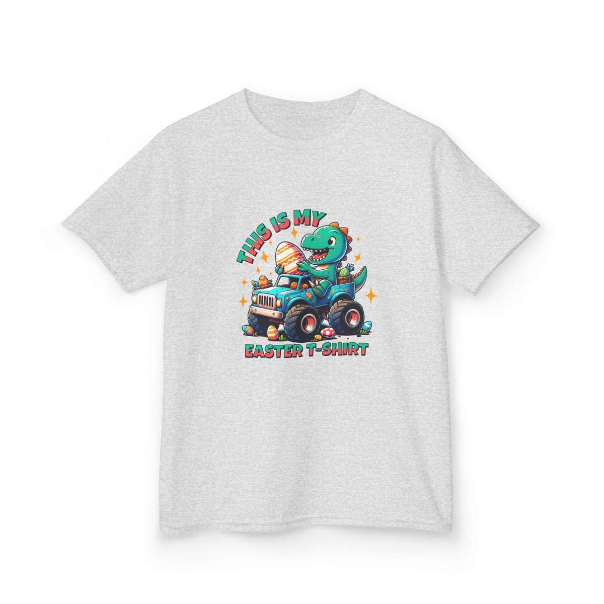 Kids Easter T-Shirt - "This Is My Easter T-Shirt" with Fun Dinosaur Graphic