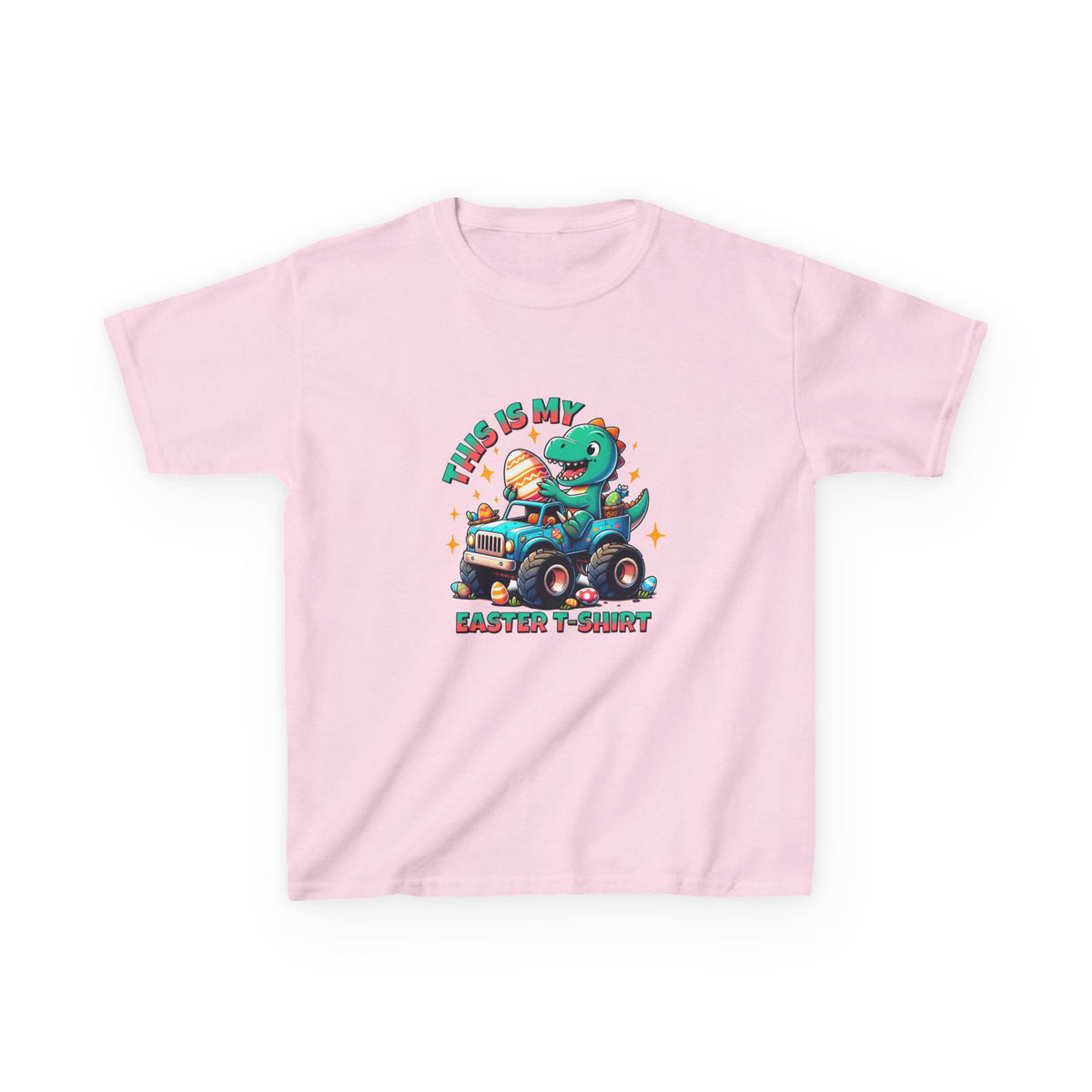 Kids Easter T-Shirt - "This Is My Easter T-Shirt" with Fun Dinosaur Graphic