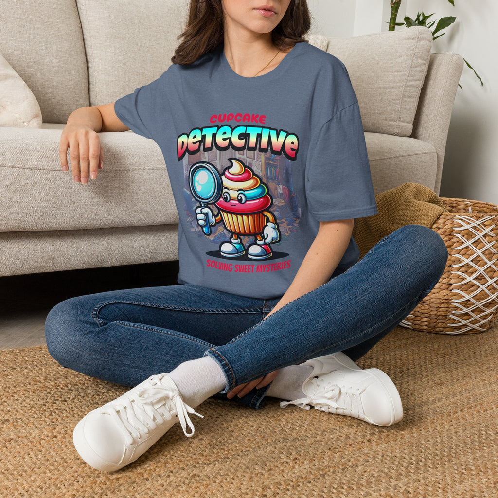 Cupcake Detective T-Shirt — 'Solving Sweet Mysteries' Cute Bakery Lover Tee