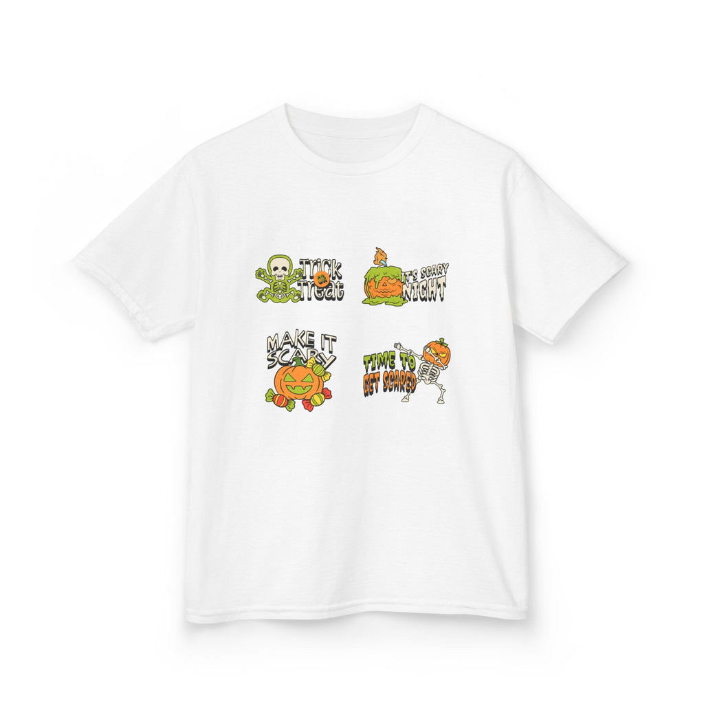Kids Halloween Themed Tee, Fun Graphic Tee for Kids, Scary and Cute Halloween Shirt, Halloween Party Tee, Trick or Treat Shirt