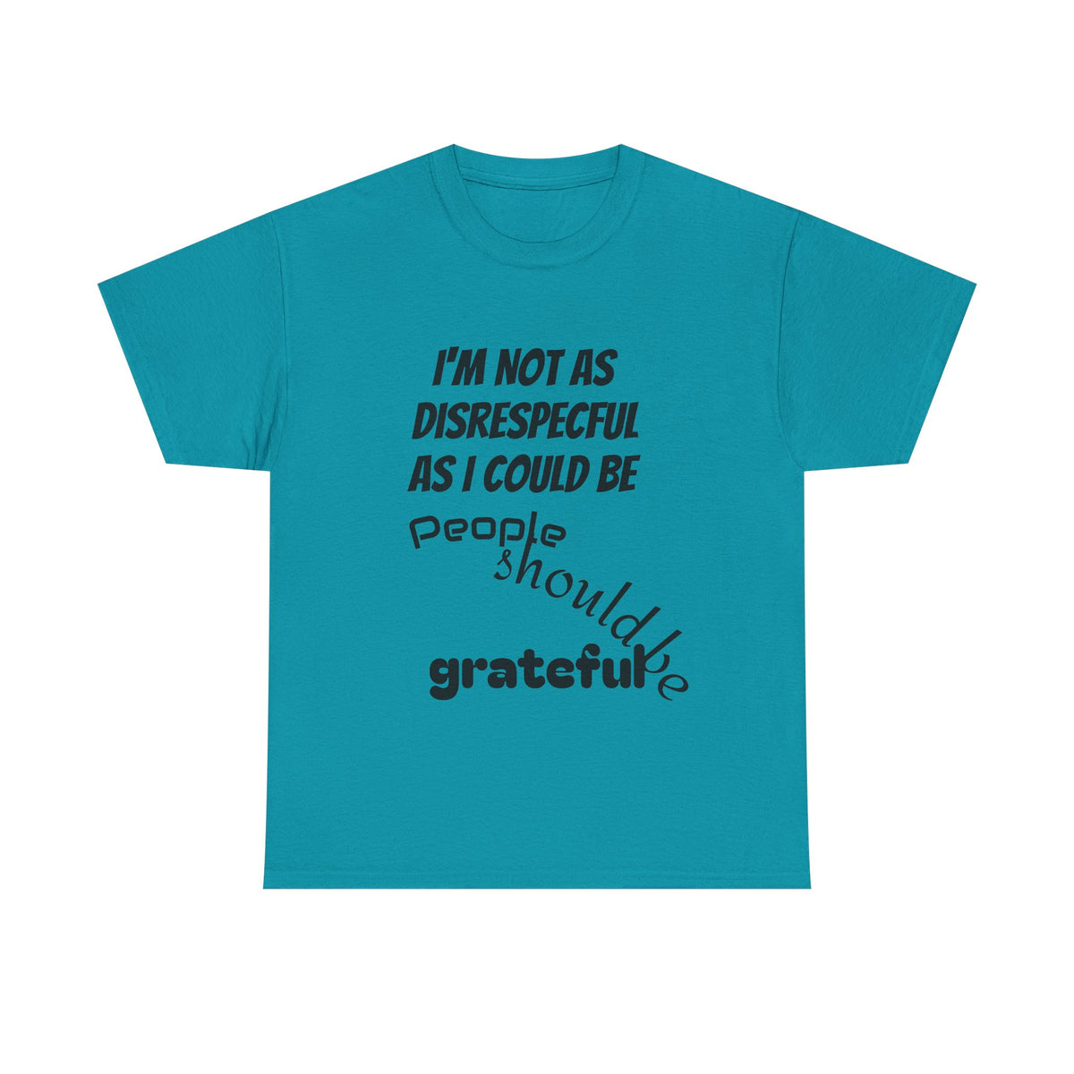 Gratitude Humor Tee, Funny Graphic Shirt, Gift for Friends, Casual Wear, Unisex Tee, Birthday Gift, Quirky T-Shirt