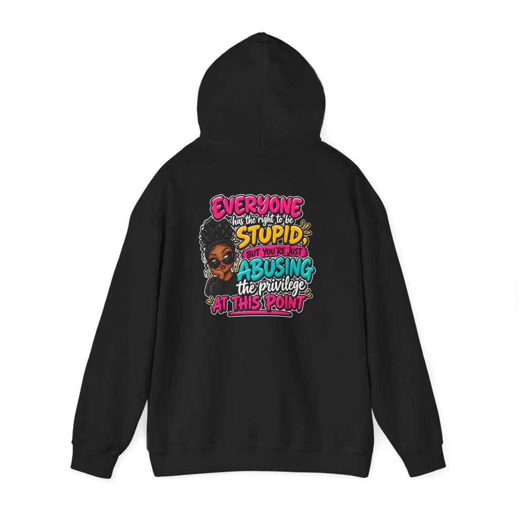 I'm Not Stupid" Bold Graphic Afrocentric Statement Hoodie