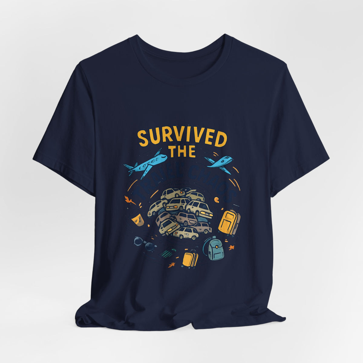 Survived the Travel Chaos T-Shirt — Funny Vacation & Travel Lover Tee