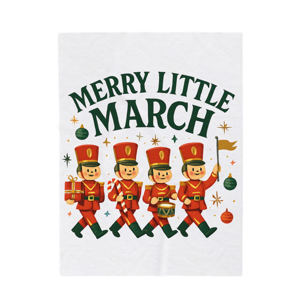 Merry Little March Plush Retro Toy Soldier Christmas Throw