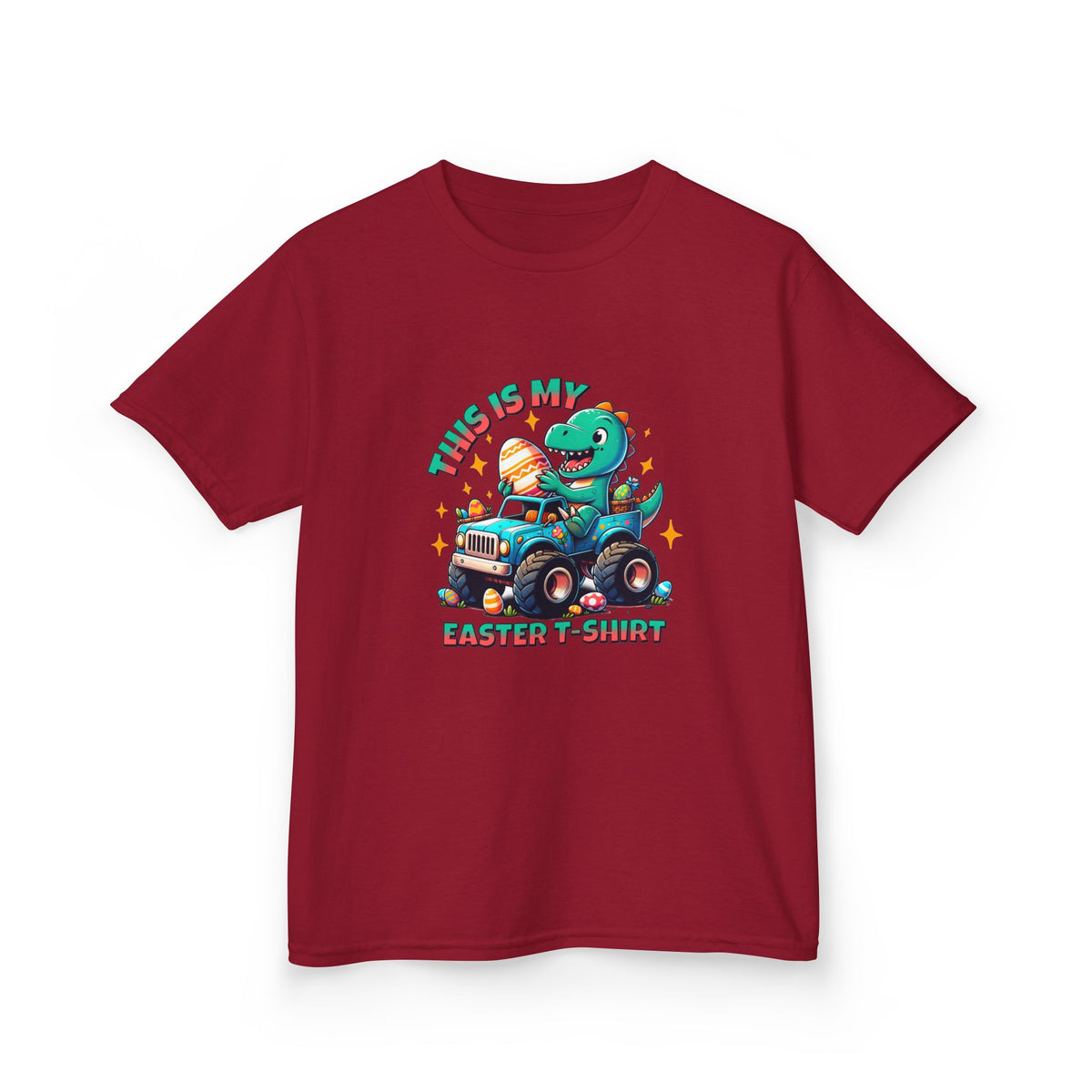 Kids Easter T-Shirt - "This Is My Easter T-Shirt" with Fun Dinosaur Graphic