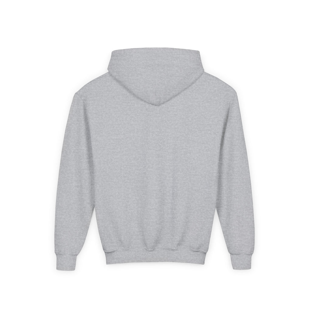 Youth Hoodie — "Overthinking Solves Nothing" Retro Bubble Letter Pullover