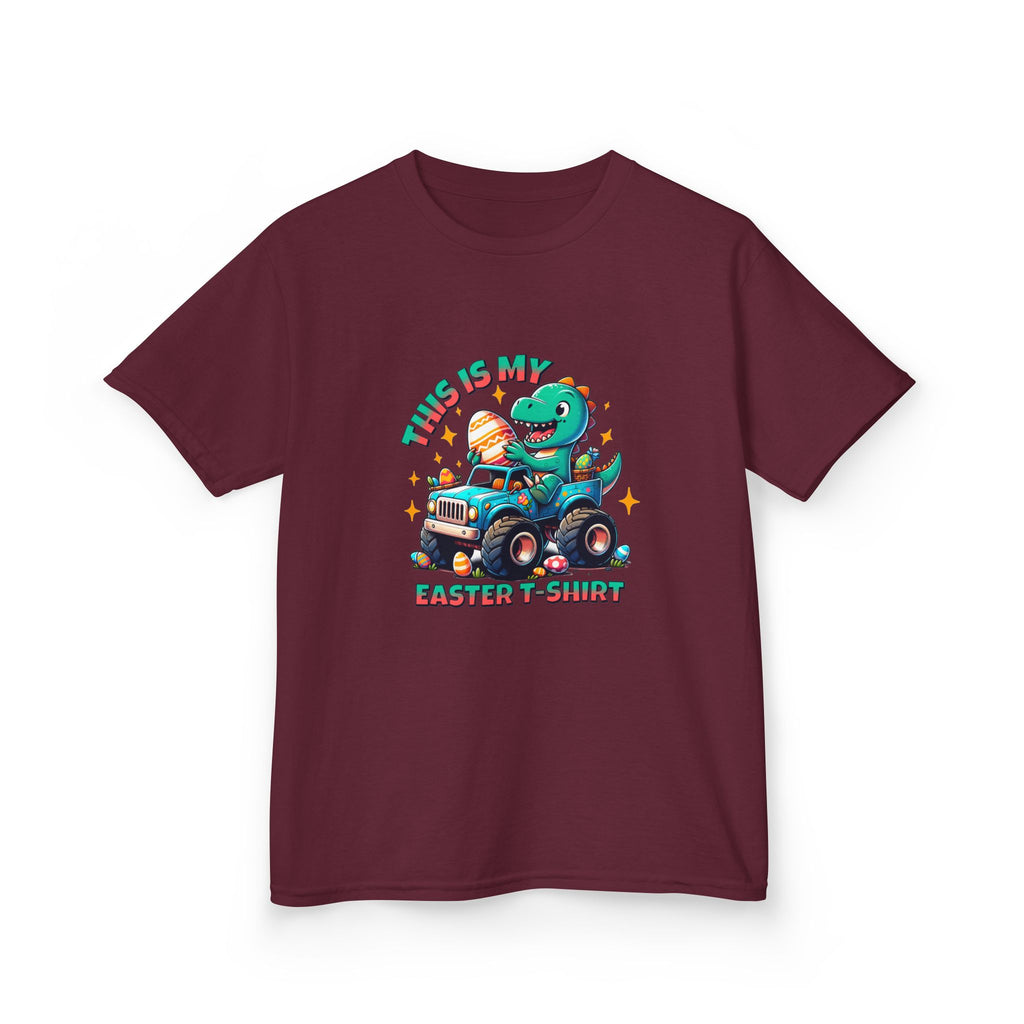 Kids Easter T-Shirt - "This Is My Easter T-Shirt" with Fun Dinosaur Graphic