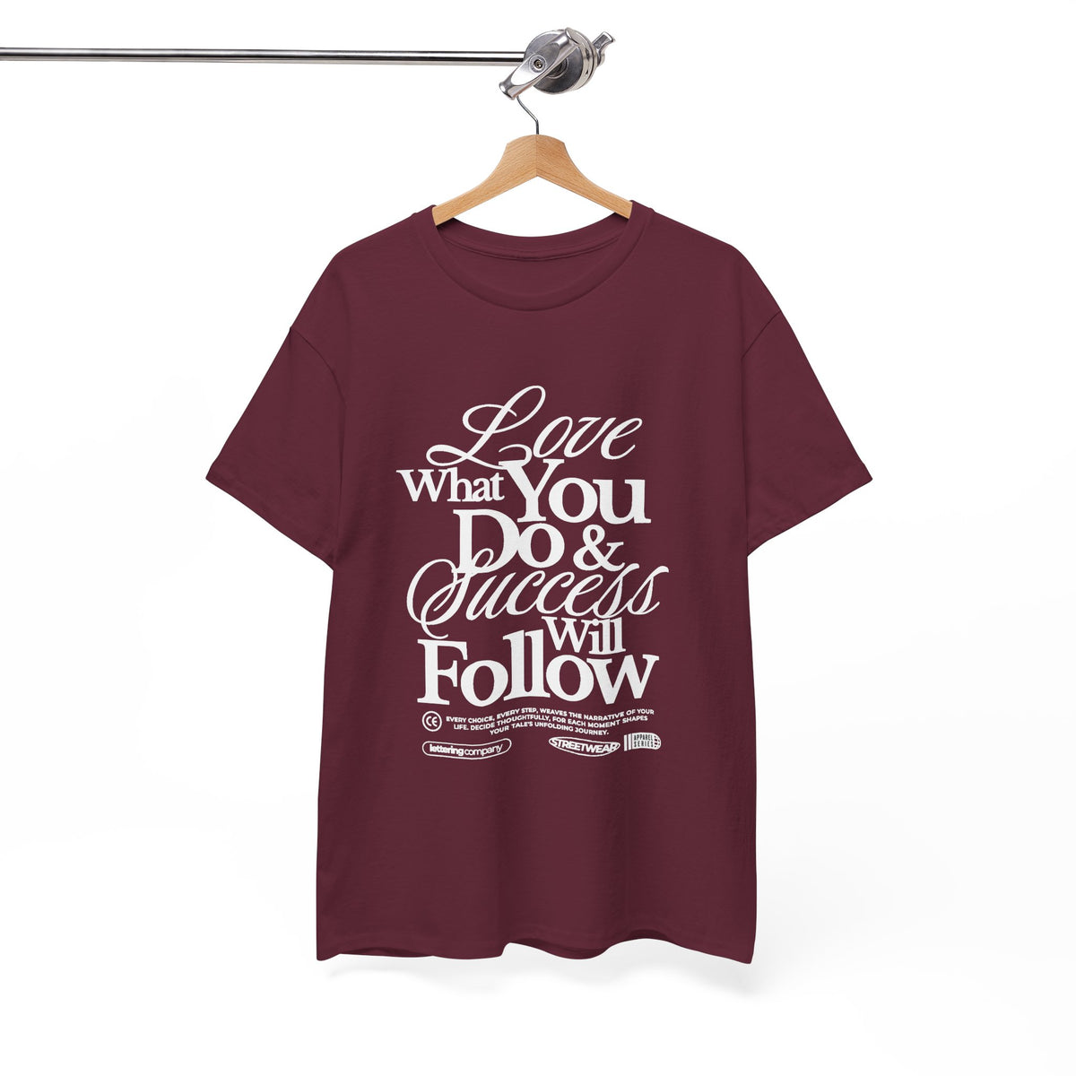 Motivational Unisex Heavy Cotton Tee - Love What You Do & Success Will Follow, Inspirational Shirt, Positive Vibes T-Shirt, Gift for [...]
