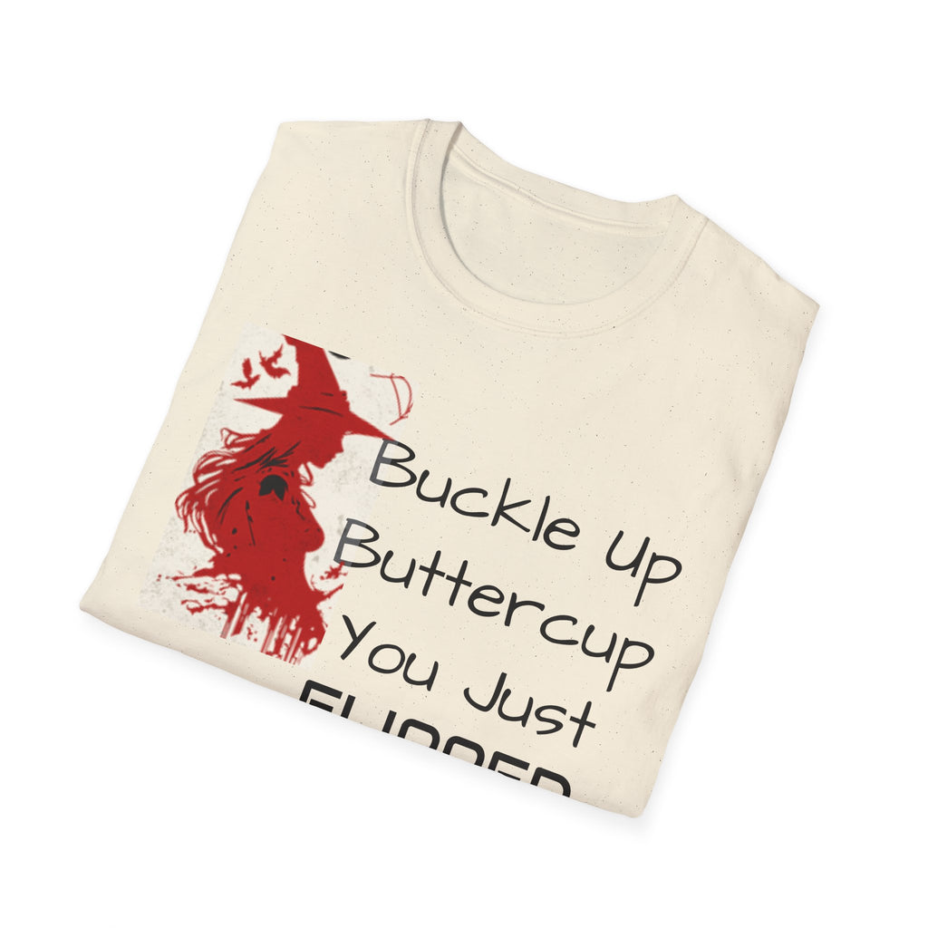 Witch Switch T-Shirt - Buckle Up Buttercup Design, Funny Gift for Halloween, Witchy Vibe, Unisex Apparel, Party Top